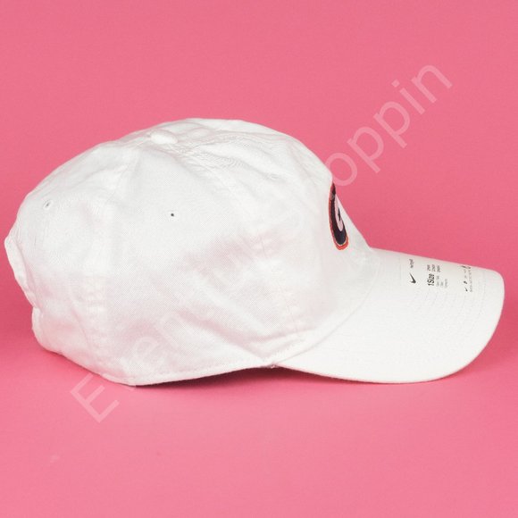 Nike Heritage86 Georgia Bulldogs Football 6 Panel Adjustable Hat in White - Picture 5 of 12